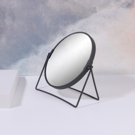 The mirror of the desktop “circle”, bilateral, with an increase, D mirror surface 16 cm, black color-3