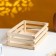 Wooden Kashpo 30 × 20 × 9.5 cm "Classic", three -strip, natural give beautifully