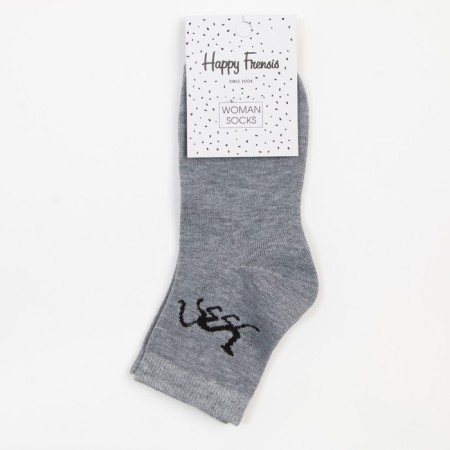 Women's socks, light gray, size 23-25-4
