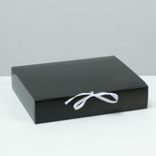 The box is folding, black, 25 x 20 x 5 cm