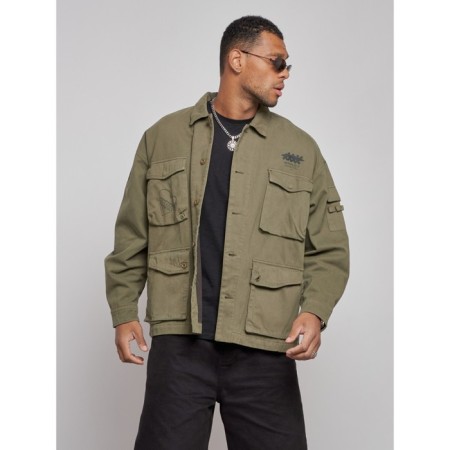 Jeaning jacket men's, size 50, khaki color-5