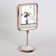 The mirror is desktop, on a flexible leg, bilateral, with an increase, a mirror surface 12.5 × 16 cm, the color of copper/white