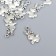 Decor Metal for creativity "Bunny with a flower" silver 5777 1.8x1 cm