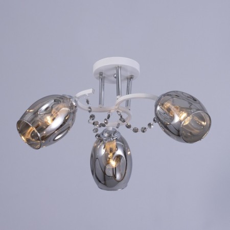 Ailin chandelier 3x60W E14 white, chrome 55x55x20cm-1