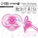 Orthodontic dummy nipple, silicone, from 6 months, with a cap, “bow”, pink color