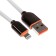Lightning cable - USB, 6 A, PVC braid, 1 meter, white