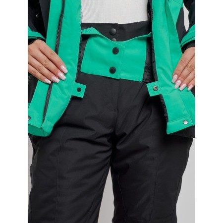 Ski jacket female, size 42, green color-6