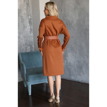 Women's dress, size 50, brown color-8