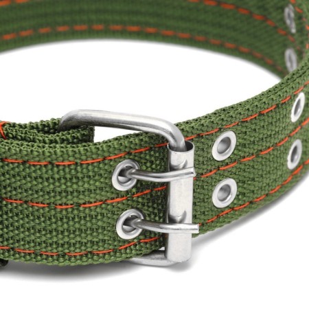 Four-layer collar with a swivel, 65 x 4 cm, Osh 54-60 cm, polyester, green-3