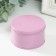 Casket Metal for a candle "Round. Gloss" pink 7.5x7.5x4.5 cm