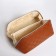Cosmetic bag-smoke with zipper, brown color