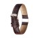 Watch strap, male, 20 mm, genuine leather, dark brown