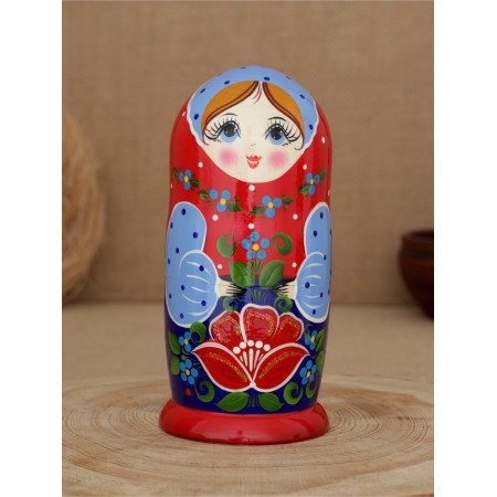 Matryoshka "Scarlet Flower" 5 puppet-2