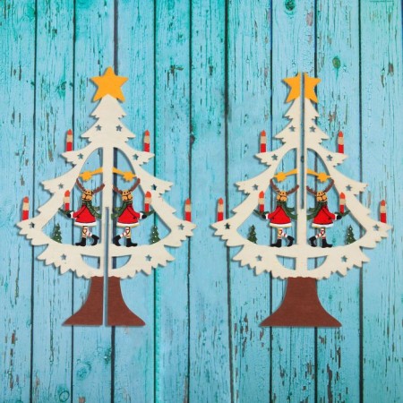 Souvenir "spruce", New Year, folding, with candles, mix-2