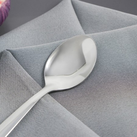 Spoon Tea shade "Maya", length 13.4 cm, thickness 1.2 mm, silver color-1