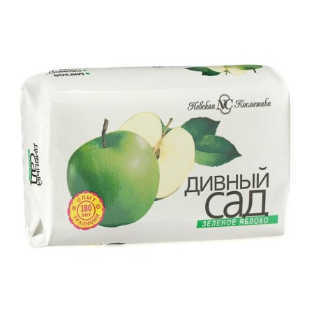 Soap Nevskaya cosmetics "Divine Garden", Green Apple, 90 g-1