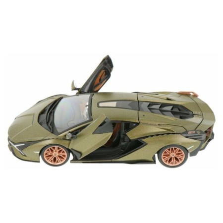 BBURAGO Lamborghini Sian FKP 37, Die-Cast, 1:24, opening doors, green color-3