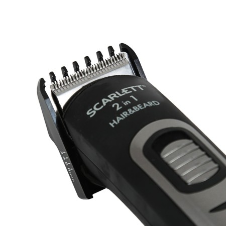 SCARLETT SC-HC63055 hair cutting machine, battery, 2 nozzles, black-2