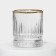A set of glass glasses Elysia, 210 ml, 4 pcs, with a golden border