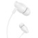 Headphones Borofone BM61 Wanderer, vacuum, microphone, jack 3.5 mm, cable 1.2 m, white