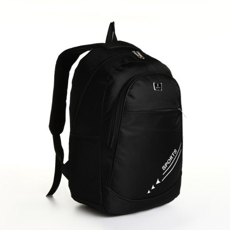 Youth backpack with lightning, 4 pockets, black/white color-2