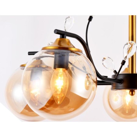 Ambrella Light Traditional, 5x40W E14 chandelier, Black gold color-1