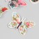 Butterflies cardboard "Flower" set 12 pcs h = 4-10 cm