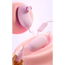 Vibroyaite with a vacuum-wave clitoris stimulant, Power Bank, Soft silicone, pink