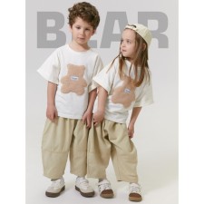 Футболка детская Amarobaby Bear, рост 134 см, цвет белый