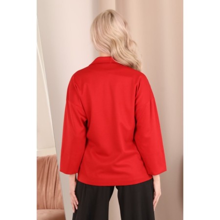Female jacket, size 46, red color-11