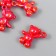 Decor for creativity Plastic "Pension Bear with a loop" red 3x1.4x3.1 cm