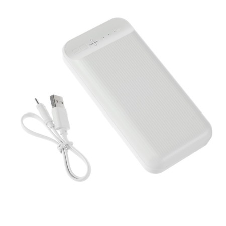 External battery Hoco J52a, Li -Pol, 20,000 mAh, microUSB - 2 A, 2 USB - 2 A, white-3