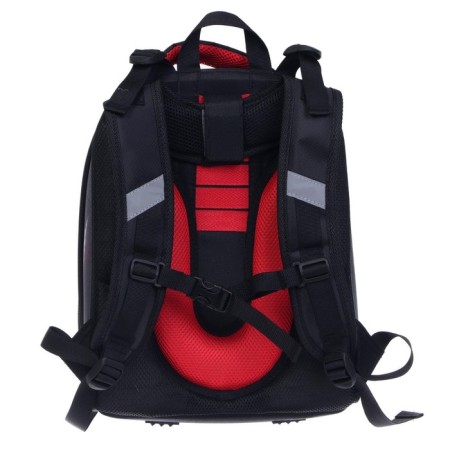 School backpack 38 x 30 x 16 cm, ergonomic back, Stavia "Black Machine"-5