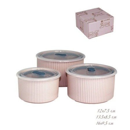 Set of Lenardi salad bowls, with lids, 3 pcs