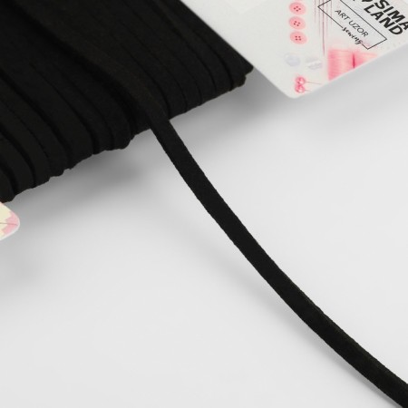 Thread for weaving, suede, 2.5 mm, 5 ± 0.1 m, black color-2