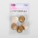 A set of buttons on the leg, d = 25 mm, 5 pcs, beige/cream/gold color