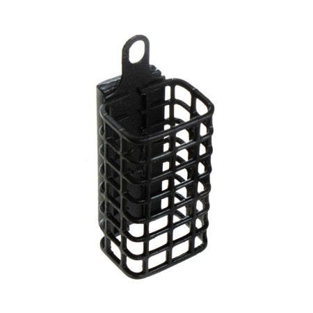 The feeder is steel, rectangular, 60 g