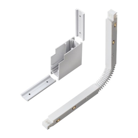 Connector L-shaped flum, white color-3