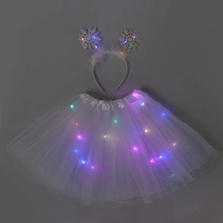 New Year's carnival set "Snowflake", with diodes (rim + skirt), for the New Year-2