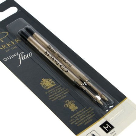 Balloon rod Parker Quinkflow Z08, Feat M, 1 mm, Black Ink, Blister (2pcs)-1