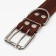 Leather collar on synthetic winterizer, 82 x 4.5 cm, Osh 50-70 cm, brown
