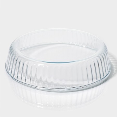 Form for baking and baking of heat -resistant glass Round shares, 2 liters-3