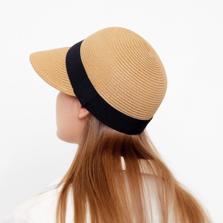 Female wicker cap minaku brown color, river 58-2
