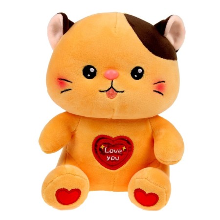 Soft toy "cat", size 22 cm, redhead color-2