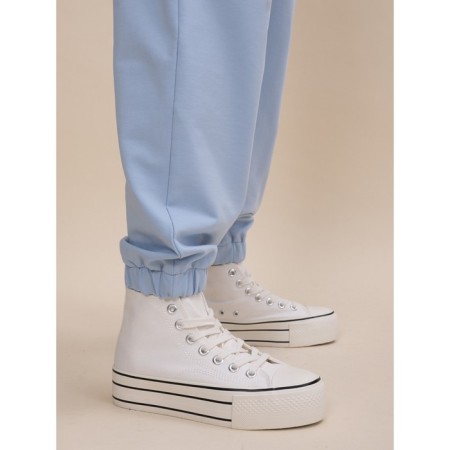 Pants for girls, height 146 cm, blue color-5