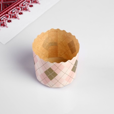 Paper form for Easter cake "rhombics" 70 x 60 mm, mix-1