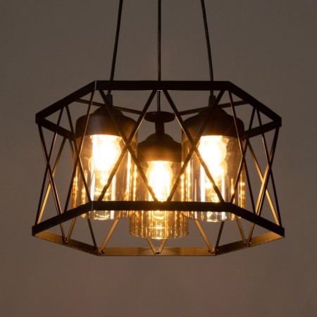 Chandelier 2622/3 E27 40W Black 40x40x21-121 cm BayerLux-3
