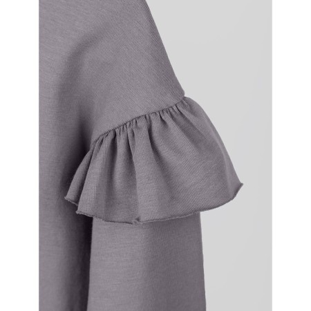 Лонгслив детский Amarobaby Ruffle, рост 122 см, цвет серый-13