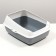 A tray for cats without a grid 50.5 x 39 x 23 cm, gray