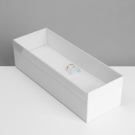 Stand for jewelry "Casket" 13 seats, 24.5 × 9 × 7 cm, white color-3